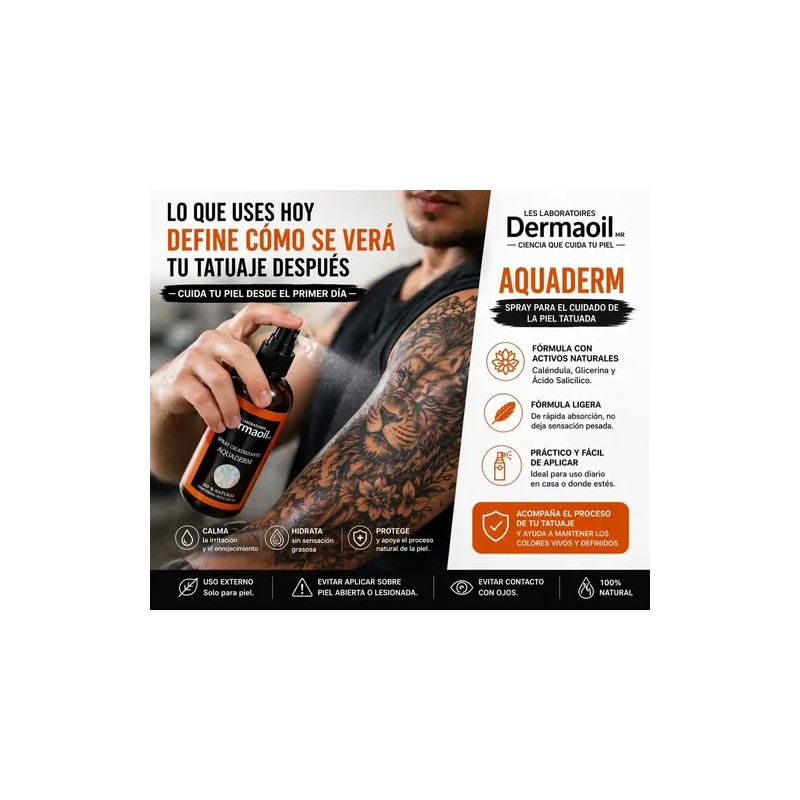 Cuidado Para Tatuajes Aquaderm Piel Sensible Hidratante 125m
