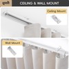 TEAKMAMA Ceiling Curtain Track,Heavy-Duty Silent Rail Set,6ft-9ft, White
