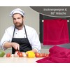 Lashuma London Cotton Dish Cloths Set Red Rhubarb 50 x
