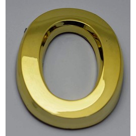 1 PCS - Apartment Number Sign/Mailbox Number Sign, Door Number Sign. Letter O Gold (Gold, 3D, Size 2.75 x 1.75, Comes with Double Sided Tape)- The Maple line