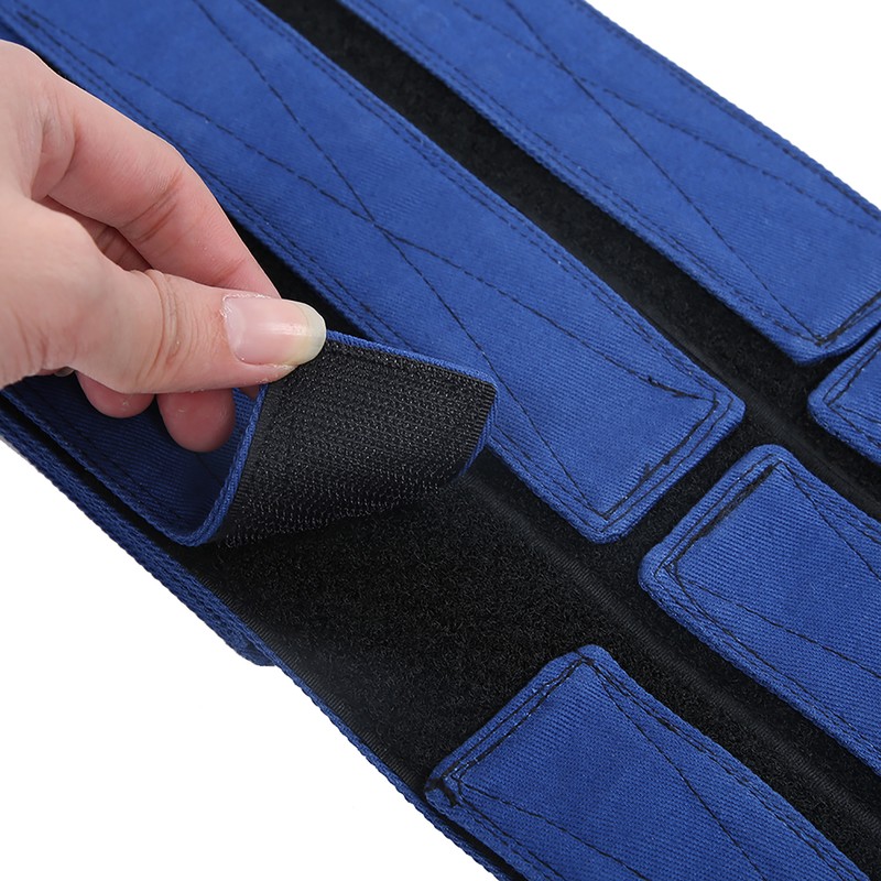 Wheelchair Footrest Non‑Slip Adjustable Leg Restraint Strap Seat Belt (Blue