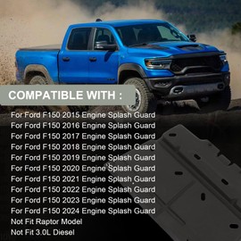 MOVIRUI ML3Z-7222-D Engine Splash Shield Guard Compatible with Ford F150 F-150 2015 2016 2017 2018 2019 2020 2021 2022 2023 2024 Splash Guard