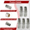 5-Pack KP2742-1-50F MIG Welding Nozzle, 1/2" Thread-On Flush Gas Nozzle,