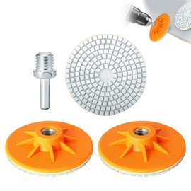 ACFAN 4" Tile Polishing Pads for Grinder,Diamond Polishing Pads for Grinder Kit Wet/Dry Tile Diamond Sanding Pads 5/8"-11 Universal Fit for Angle Grinders & Drills for Granite Marble Concrete Ceramics