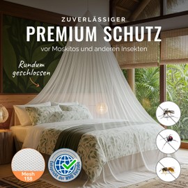 Mosquito Net Bed - Mosquito Net for Double Bed, Outdoor Mosquito Net for Camping & Travel, Fly Net, Bed Curtain, Mosquito Protection for Cot, Balcony or Patio