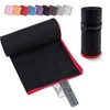 Wowtowelz Microfibre Towel (Black, 180 x 110 cm)