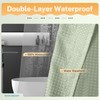 River Dream 3 in 1 Shower Curtain Set, Waffle Fabric