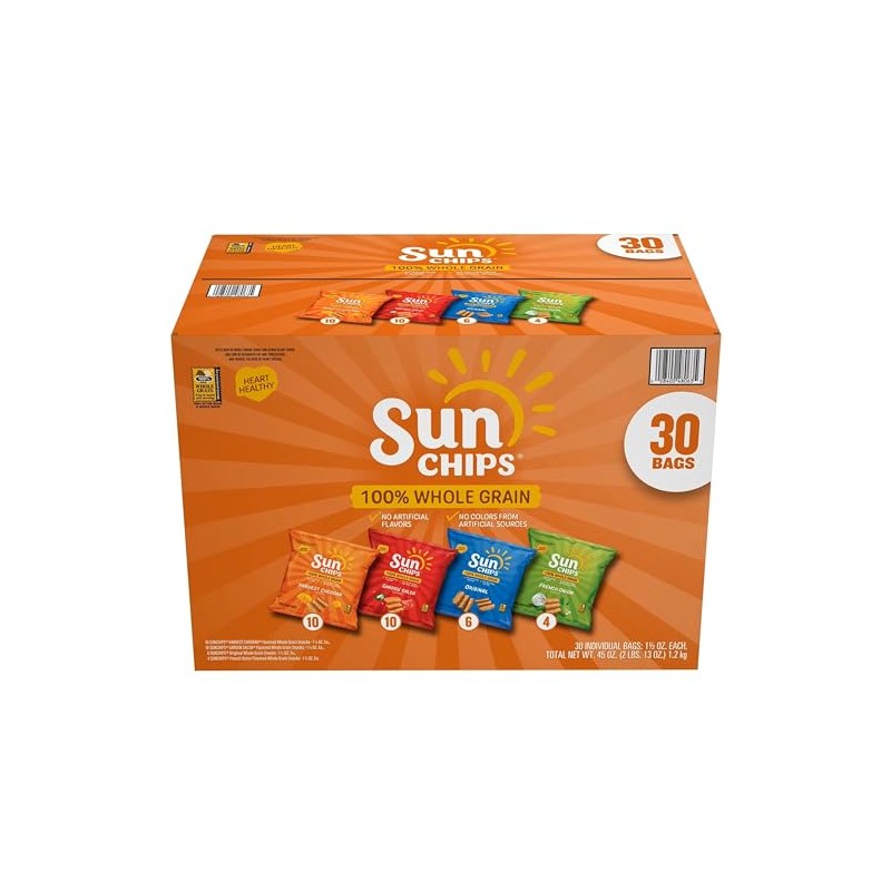 Sun Chips Variety Mix Box (30 Bags)