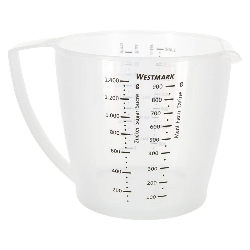Westmark mixing cup with a splash guard, lid and spout,