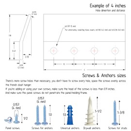 Mirror Clips for Wall Mounting Hardware, French Cleats Picture Hanger,Mirror Mount Brackets, Wall Hanging Hooks for Pictures,Canvas, Frames - Z Bar Hanger Suppots up to 100 lbs - 17 3/4 Inch 2 Pairs