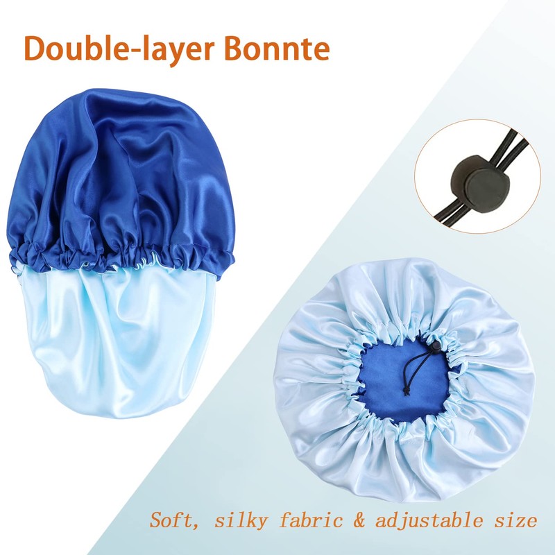 Satin Bonnet Silk Bonnet for Curly Hair Bonnet Braid Bonnet