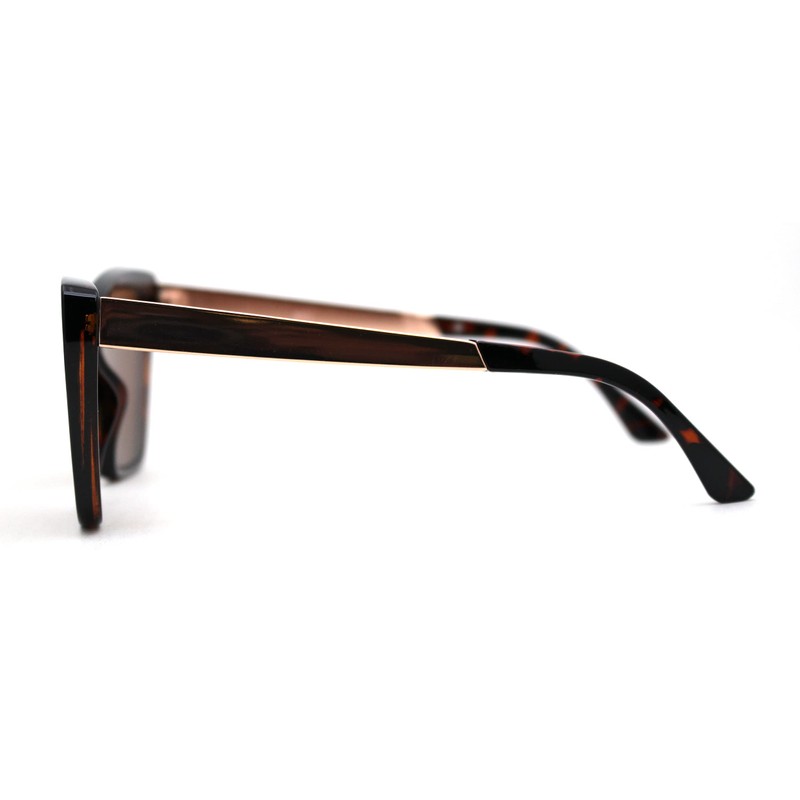 Womens Chic Mod Oversize Cat Eye Diva Metal Arm Sunglasses