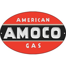 Victory Vintage Signs American AMOCO Gas Sign 9X14 Oval