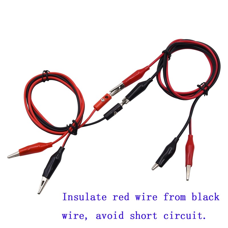 Blomiky 1M 1 Red and 1 Black 2 Wire Alligator