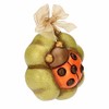 Thun - Mini Figurine with Ladybird on Clover Leaf Ceramic