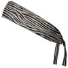 Zebra Cool Grey & Black Elastic Tie Running Fitness Headbands