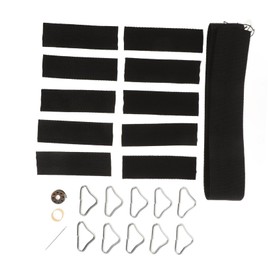 WHAMVOX 1 Set Trampoline Repair Kit of Durable Triangle Rings with Webbing for Quick Replacement Strong Metal Buckles for Outdoor Safety and Longevity