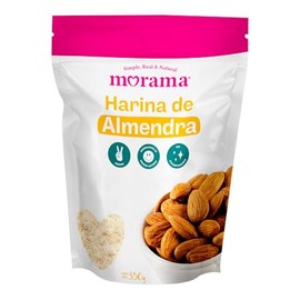 Morama Harina de almendra vegana ideal para dietas KETO y paleo, alta en vitamina E, Almendra, 350 gramos