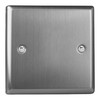 VARILIGHT | Brushed Steel | Classic | Single Blank Plate