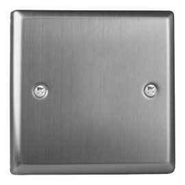 VARILIGHT | Brushed Steel | Classic | Single Blank Plate | XTSB