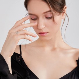 EVER FAITH Butterfly Statement Rings Cubic Zirconia Cute Animal Engagement Finger Band Ring Delicate Butterfly Jewellery Gifts for Girlfriend Mother Daughter Teenager Girls Size 8, Cubic Zirconia,