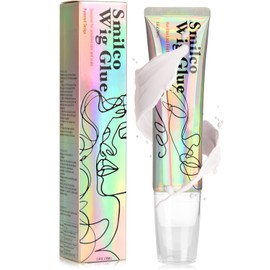 Wig Glue for Front Lace Wig-Smilco 2.6 OZ Waterproof Lace Front Glue Invisible Bonding Strong Hold Lace Wig Glue for Poly and Lace Hairpiece, Wig, Toupee Systems, Lace Glue Hair Replacement Adhesive