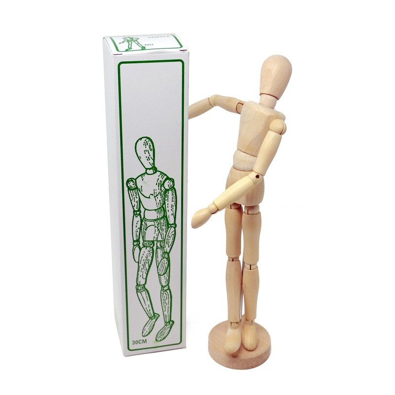 12" wooden Manikin Lay Figure Art Mannequin