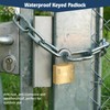 HOX 12-Pack Keyed Padlock, Waterproof and Rustproof, Solid Brass Lock