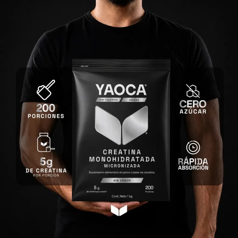 Suplemento En Polvo Yaoca Creatina Monohidratada 1 Kg Natural