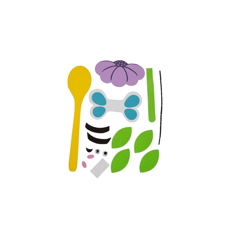 Fun Express Wooden Spoon Bee Craft Kit - Makes 12