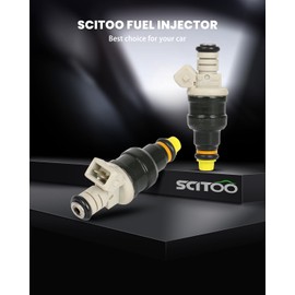 SCITOO 4Pcs Fuel Injectors Suitable with 1986-1997 for Ford Aerostar,1987-1992 for Ford Bronco,1986-1990 for Ford Bronco II,1988　for Ford Cougar Automotive Engine Fuel Injector FJ689 (1 Hole)