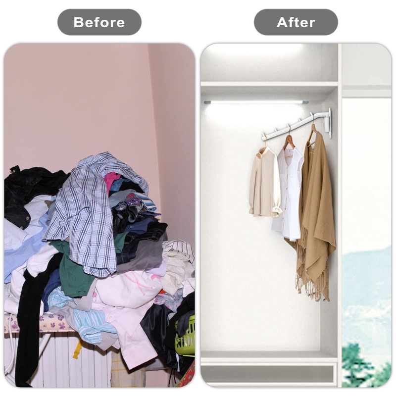 Sumnacon Stainless Steel Clothes Hanger Rack-Wall Mount Clothing Rack with