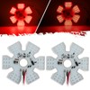 Partsam 2Pcs Ultra-Thin Hex Style Dual Function Interior 54 LED