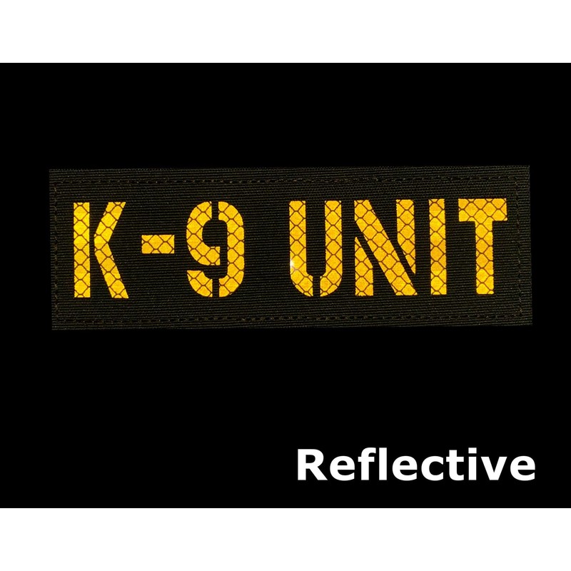2 Pack Reflective K-9 Unit Patch Reflective Back Panel K-9