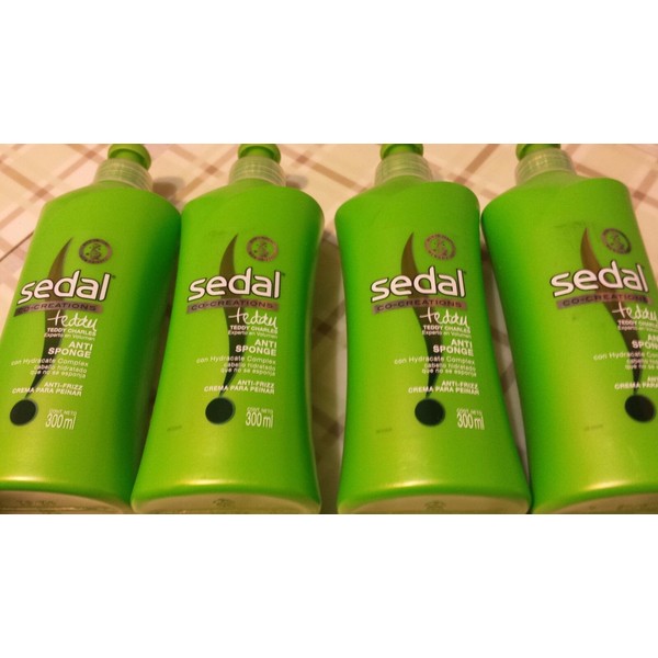 4 bottles of Sedal Anti Sponge Hair Comb Cream 10.13 fl oz ea  Anti sponge Rare