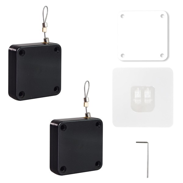 2 Pieces Punch-Free Automatic Door Closer, Automatic Door Closer with