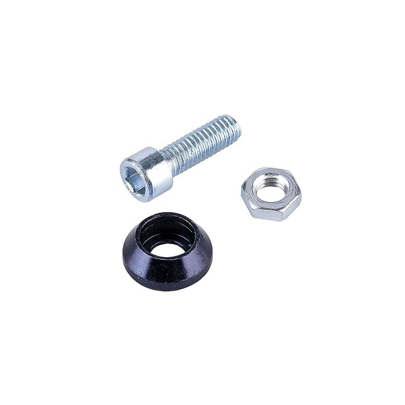 8 Pcs Car Auto Aluminum License Plate Bolt Screws Black
