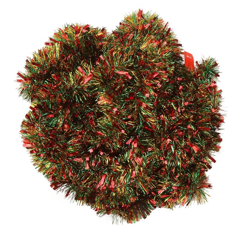 VEYLIN 10 Meter Sliver Xmas Decoration Tinsel with Star for