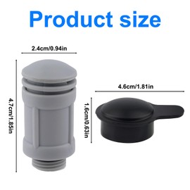 BOXOB Air Jet Valve & Cap for Intex Swimming Pool Inlet, Pool Valve Cap Replacement Parts Compatible with 26165EH 26167EH 26175EH 26183MW 26191CA 26191EH 26193EH 26301T 26303EH Above Ground