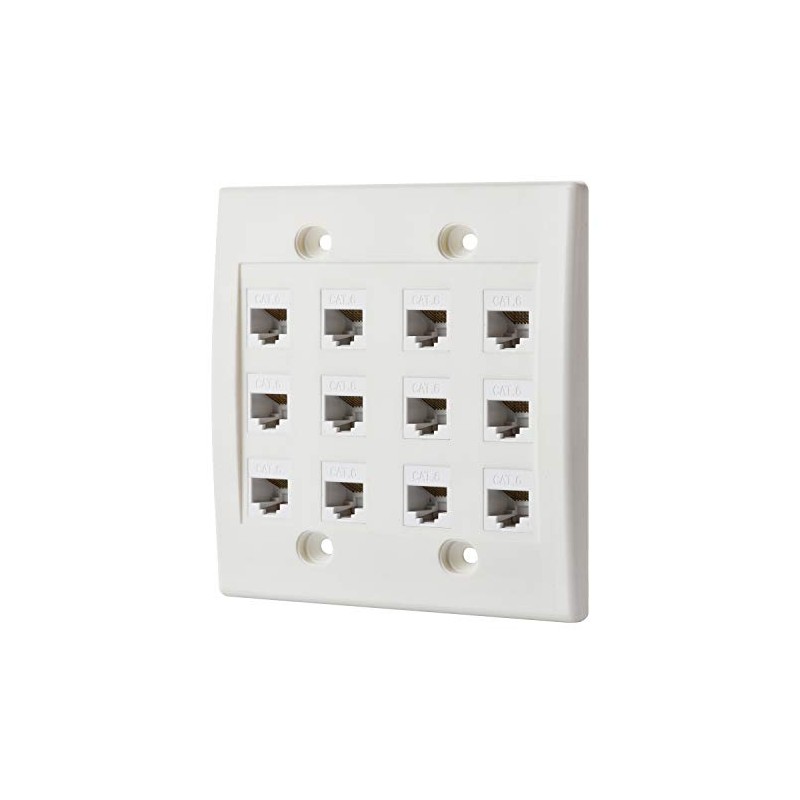 IBL - Cat6 Keystone Ethernet Wall Plate Female to Female