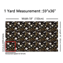 Feelyou - Tela de diente de león por The Yard de 3 yardas floral botánico decorativo impermeable para exteriores para niños y niñas, tela de tapicería de flores de jardín para sillas, tela de