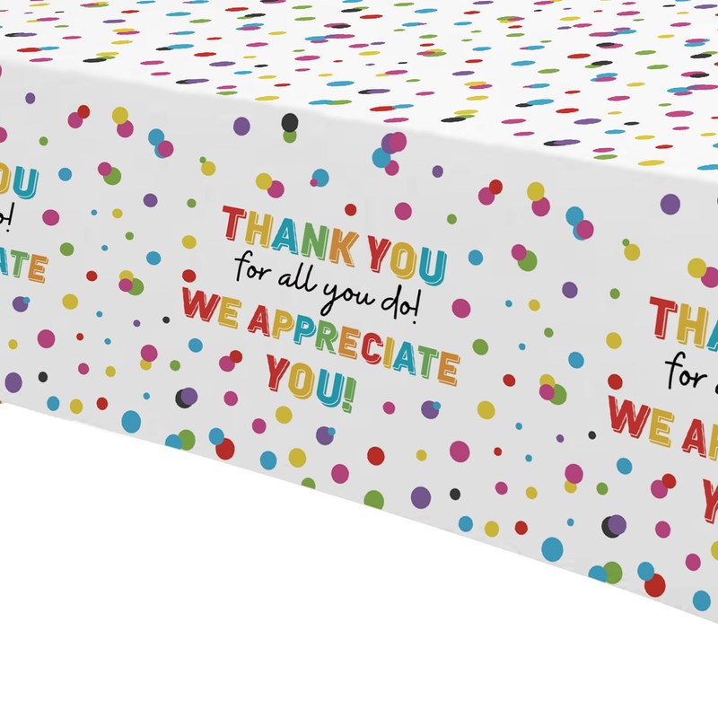 Suhelkit Thank You Decorations Table Cloth, We Appreciate You Table