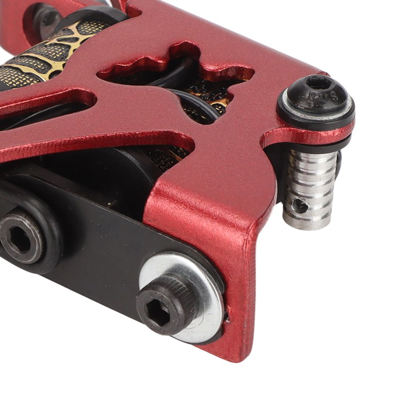 10 Wraps Coil Tattoo Machine Iron Frame Red Hollow Butterfly