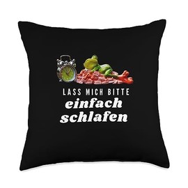 Lustige Pyjamas Frösche Geschenke Funny Nightdress Pyjamas Frog Gifts Good Night Throw Pillow, 18x18, Multicolor