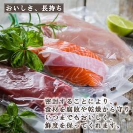 Yamazen Y-FSR282 Vacuum Packaging Storage Film, Roll Type, Width 11.0 inches (28 cm) x Length 9.8 ft (3 m), 2 Pack of 2, PE+PA Material