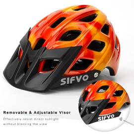 Kids Bike Helmet, SIFVO Kids Helmet Boys and Girls Bike Helmet with Cool Visor, Bike Helmet Kids 8+, Youth Bike Helmet Kids Mountain Bike Helmet Lightweight and Sturdy（52-58cm）