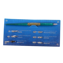 TEHAUX 1set Vintage Wood Handle Dip Pen Calligraphy and Drawing Includes Replaceable Nibs Elegant Antique Style Writing Tool for Students and Art