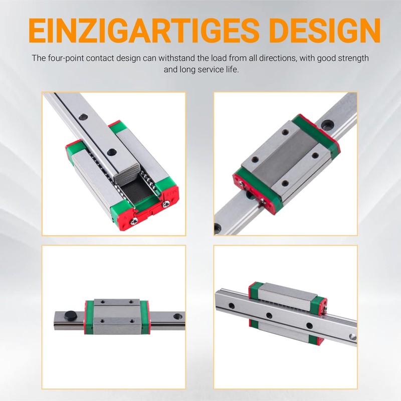 CNCYEAH MGN9H Mini Linear Guide Rails, 300/350/400/500/550 mm Linear Sliding