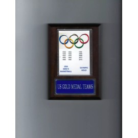 US MEN'S OLYMPIC BASKETBALL GOLD MEDAL PLAQUE USA