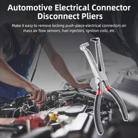 Electrical Disconnect Pliers 37960, Automotive Electrical Connector Disconnect Pliers for Cars, Fuel Line Petrol Clip Pipe Pliers, Long Spark Plug Disassembly Pliers for Push Tab Electrical Connector